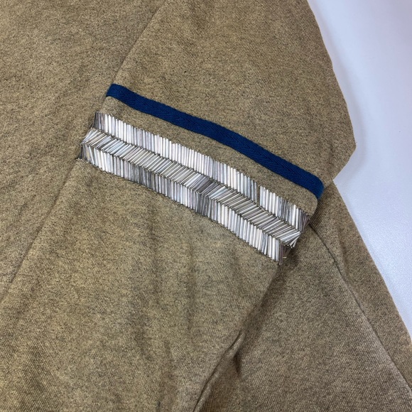 ⚠️SOLD⚠️Free People Khaki / Army Green Beaded Long Sleeve Sweater Women’s Size M - Picture 3 of 9